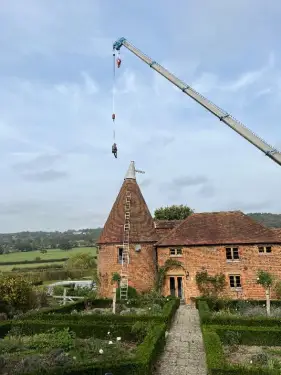 Click Here To Enlarge This Photo Of Painting an Oast Cowl